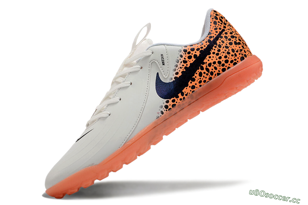 Men's Nike Jr. Phantom GX 2 Academy TF Artificial Turf Low-Tops Football Shoes - White/Black/Leopard 5