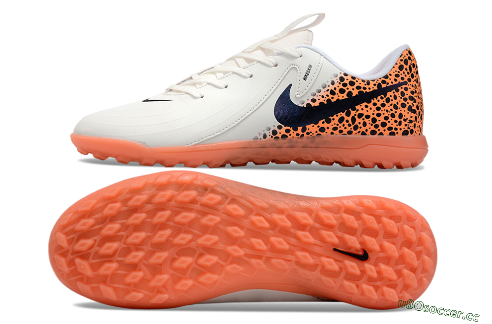 Men's Nike Jr. Phantom GX 2 Academy TF Artificial Turf Low-Tops Football Shoes - White/Black/Leopard 1