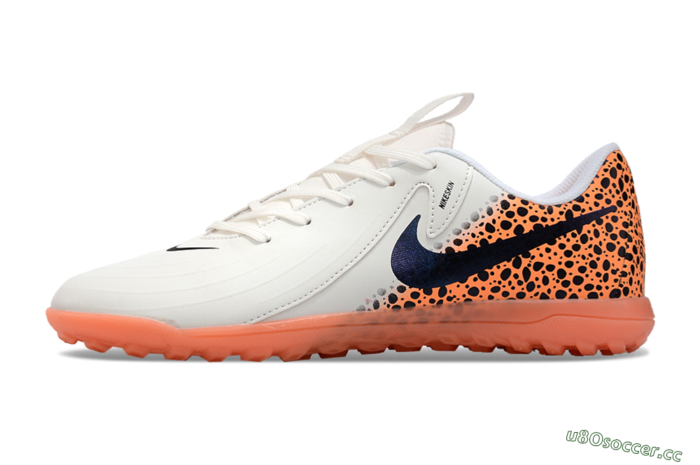 Men's Nike Jr. Phantom GX 2 Academy TF Artificial Turf Low-Tops Football Shoes - White/Black/Leopard 0