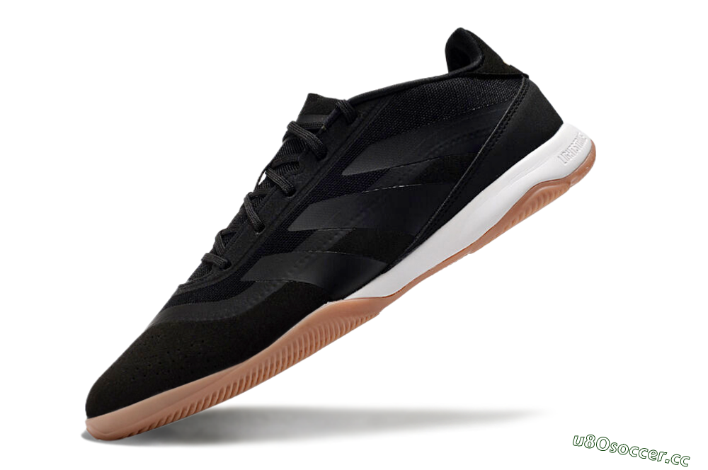 Men's Adidas Predator Elite 24 IC Indoor & Futsal Low-Tops Football Shoes - Black/White/Brown 5