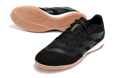Men's Adidas Predator Elite 24 IC Indoor & Futsal Low-Tops Football Shoes - Black/White/Brown
