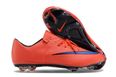 Men's Nike Mercurial Vapor 10 FG Firm Ground Low-Tops Football Boots - Red/Blue/Black