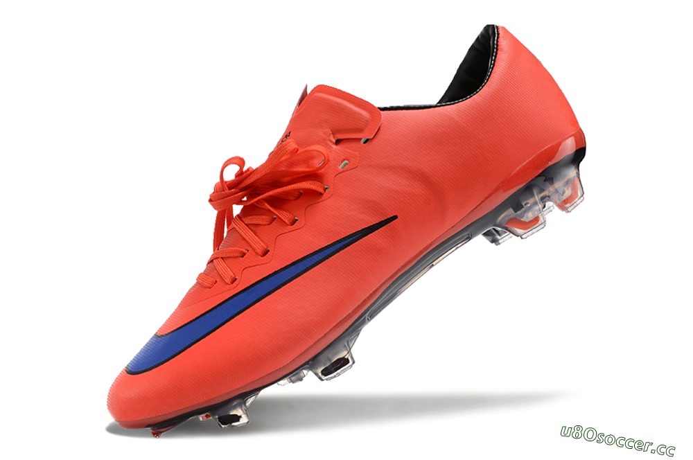 Men's Nike Mercurial Vapor 10 FG Firm Ground Low-Tops Football Boots - Red/Blue/Black 5