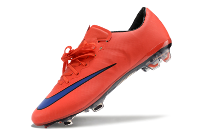Men's Nike Mercurial Vapor 10 FG Firm Ground Low-Tops Football Boots - Red/Blue/Black