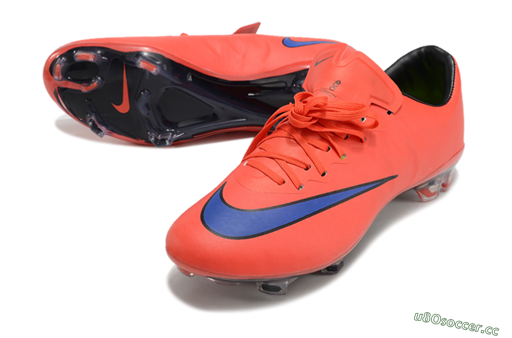 Men's Nike Mercurial Vapor 10 FG Firm Ground Low-Tops Football Boots - Red/Blue/Black 3