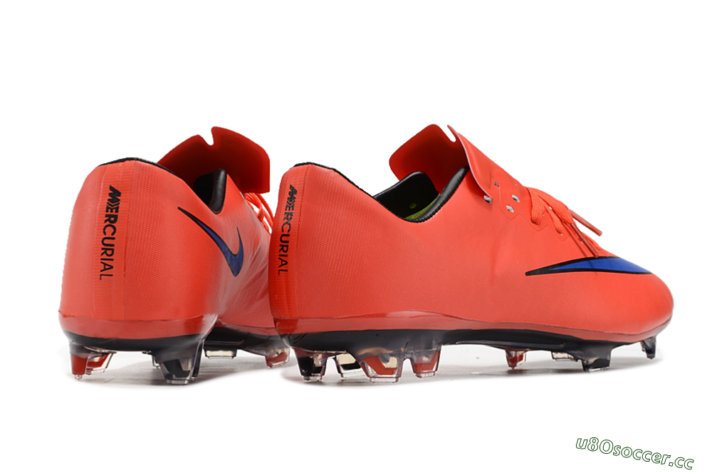 Men's Nike Mercurial Vapor 10 FG Firm Ground Low-Tops Football Boots - Red/Blue/Black 6
