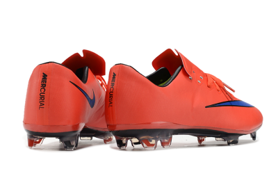 Men's Nike Mercurial Vapor 10 FG Firm Ground Low-Tops Football Boots - Red/Blue/Black