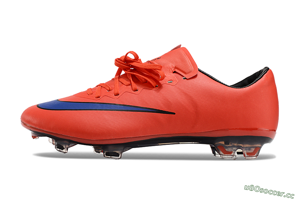 Men's Nike Mercurial Vapor 10 FG Firm Ground Low-Tops Football Boots - Red/Blue/Black 0