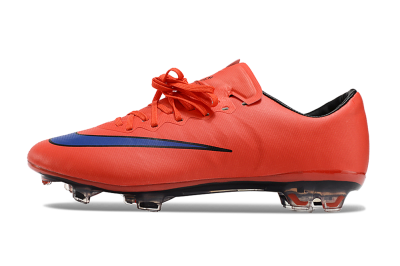 Men's Nike Mercurial Vapor 10 FG Firm Ground Low-Tops Football Boots - Red/Blue/Black