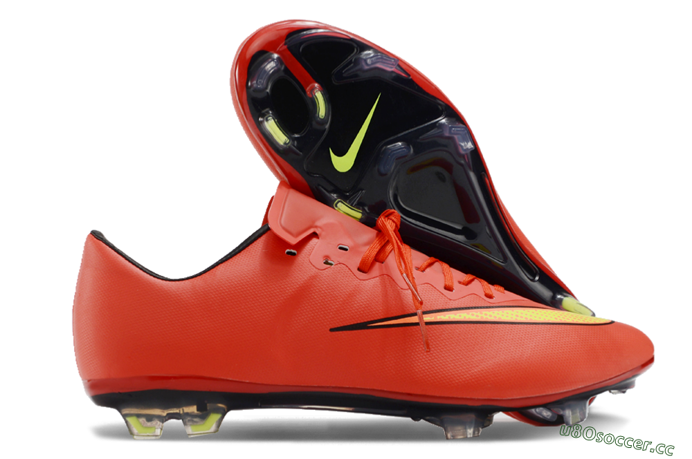 Men's Nike Mercurial Vapor 10 FG Firm Ground Low-Tops Football Boots - Red/Yellow/Black 2