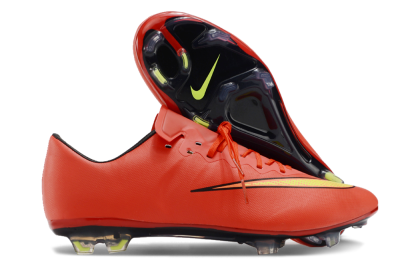 Men's Nike Mercurial Vapor 10 FG Firm Ground Low-Tops Football Boots - Red/Yellow/Black
