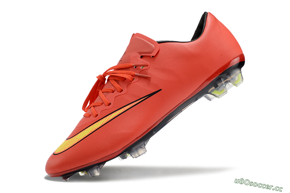 Men's Nike Mercurial Vapor 10 FG Firm Ground Low-Tops Football Boots - Red/Yellow/Black 5