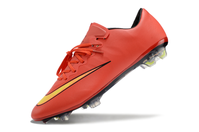 Men's Nike Mercurial Vapor 10 FG Firm Ground Low-Tops Football Boots - Red/Yellow/Black