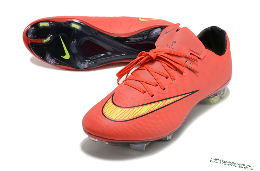Men's Nike Mercurial Vapor 10 FG Firm Ground Low-Tops Football Boots - Red/Yellow/Black 3