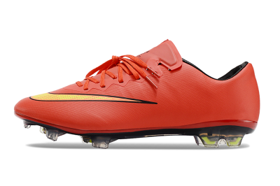 Men's Nike Mercurial Vapor 10 FG Firm Ground Low-Tops Football Boots - Red/Yellow/Black