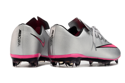 Men's Nike Mercurial Vapor 10 FG Firm Ground Low-Tops Football Boots - Silver/Pink/Black