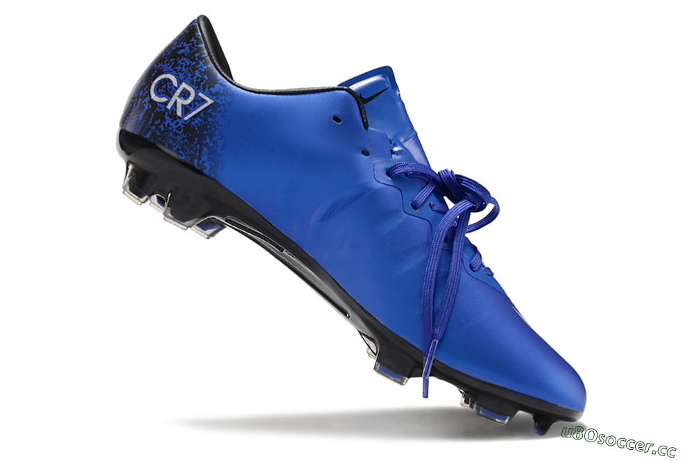 Men's Nike Mercurial Vapor 10 FG Firm Ground Low-Tops Football Boots - Blue/White/Black 4