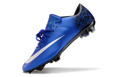 Men's Nike Mercurial Vapor 10 FG Firm Ground Low-Tops Football Boots - Blue/White/Black