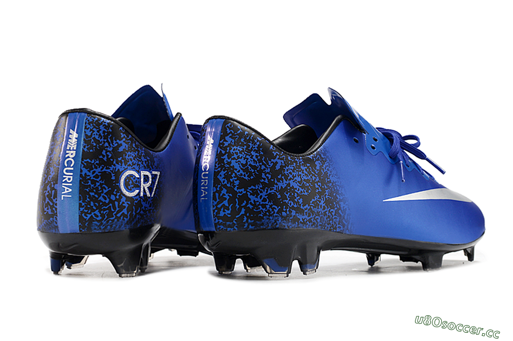 Men's Nike Mercurial Vapor 10 FG Firm Ground Low-Tops Football Boots - Blue/White/Black 6