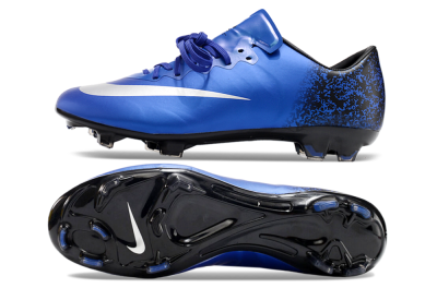 Men's Nike Mercurial Vapor 10 FG Firm Ground Low-Tops Football Boots - Blue/White/Black