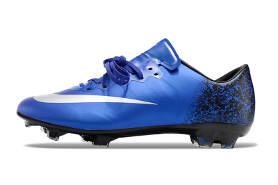 Men's Nike Mercurial Vapor 10 FG Firm Ground Low-Tops Football Boots - Blue/White/Black