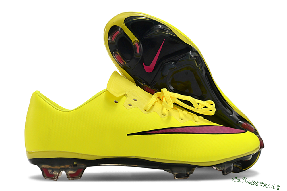 Men's Nike Mercurial Vapor 10 FG Firm Ground Low-Tops Football Boots - Yellow/Black/Red 2