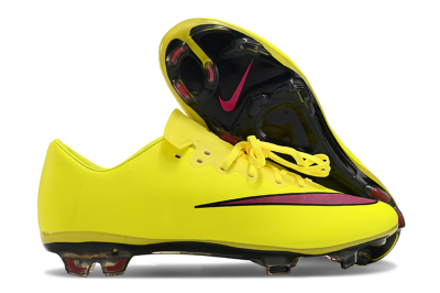 Men's Nike Mercurial Vapor 10 FG Firm Ground Low-Tops Football Boots - Yellow/Black/Red