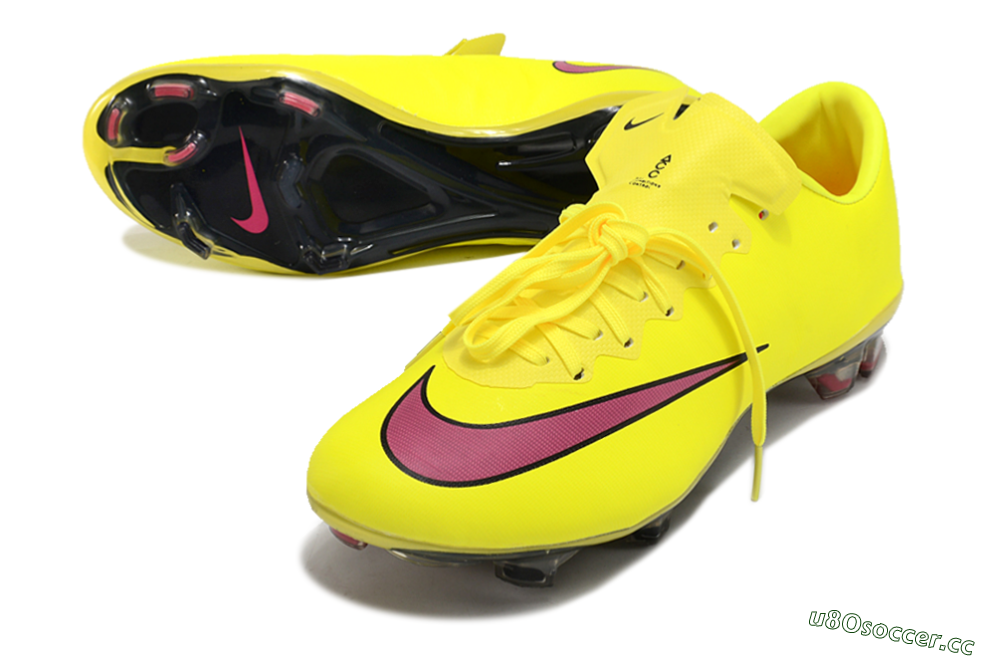 Men's Nike Mercurial Vapor 10 FG Firm Ground Low-Tops Football Boots - Yellow/Black/Red 3