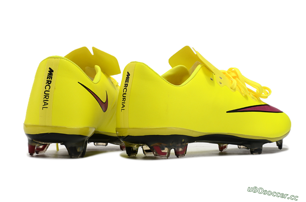 Men's Nike Mercurial Vapor 10 FG Firm Ground Low-Tops Football Boots - Yellow/Black/Red 6