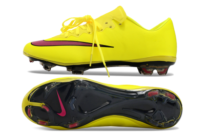 Men's Nike Mercurial Vapor 10 FG Firm Ground Low-Tops Football Boots - Yellow/Black/Red