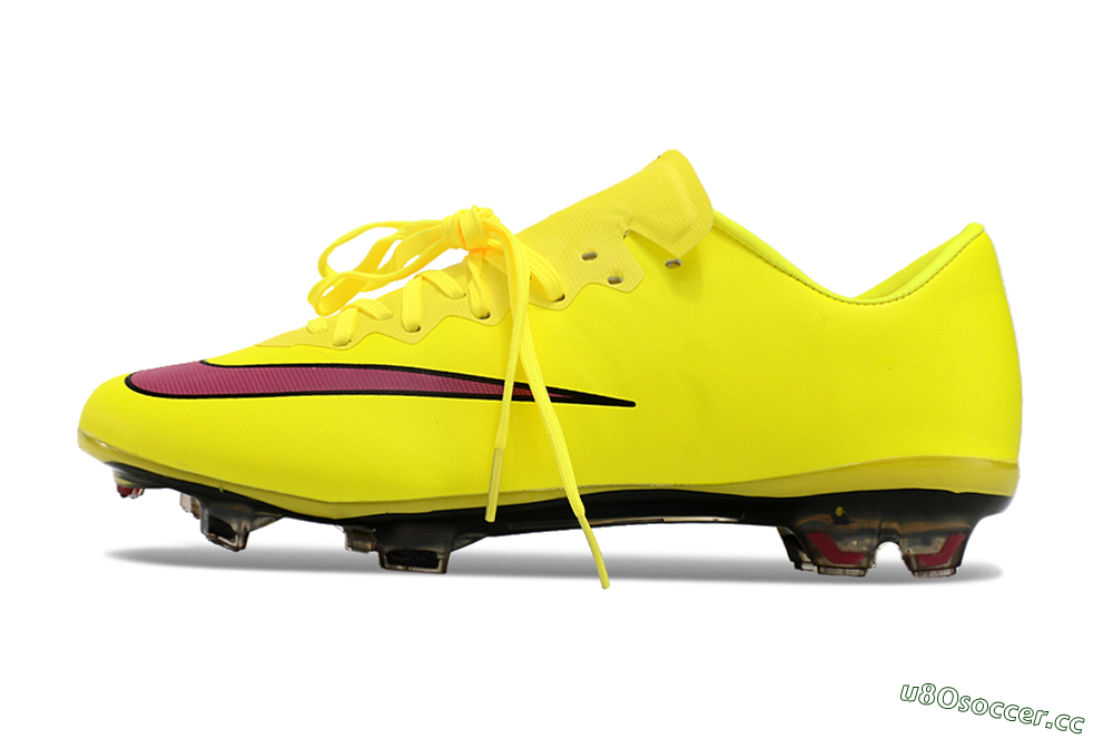 Men's Nike Mercurial Vapor 10 FG Firm Ground Low-Tops Football Boots - Yellow/Black/Red 0
