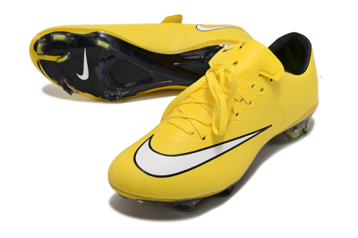 Men's Nike Mercurial Vapor 10 FG Firm Ground Low-Tops Football Boots - Yellow/White/Black