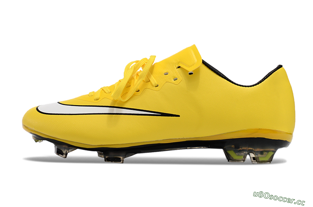 Men's Nike Mercurial Vapor 10 FG Firm Ground Low-Tops Football Boots - Yellow/White/Black 0