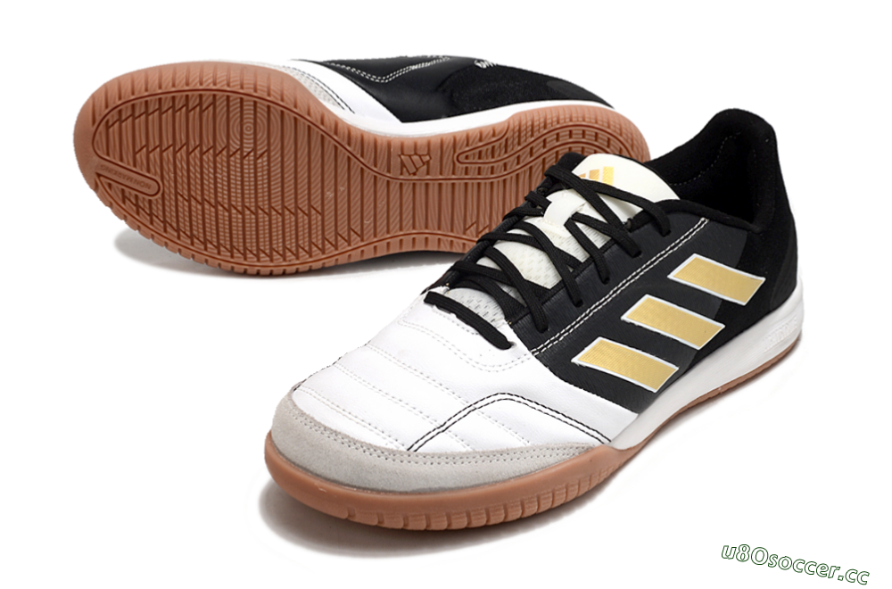 Men's Adidas Top Sala Competition IC Indoor & Futsal Low-Tops Football Shoes - White/Black/Gold 3