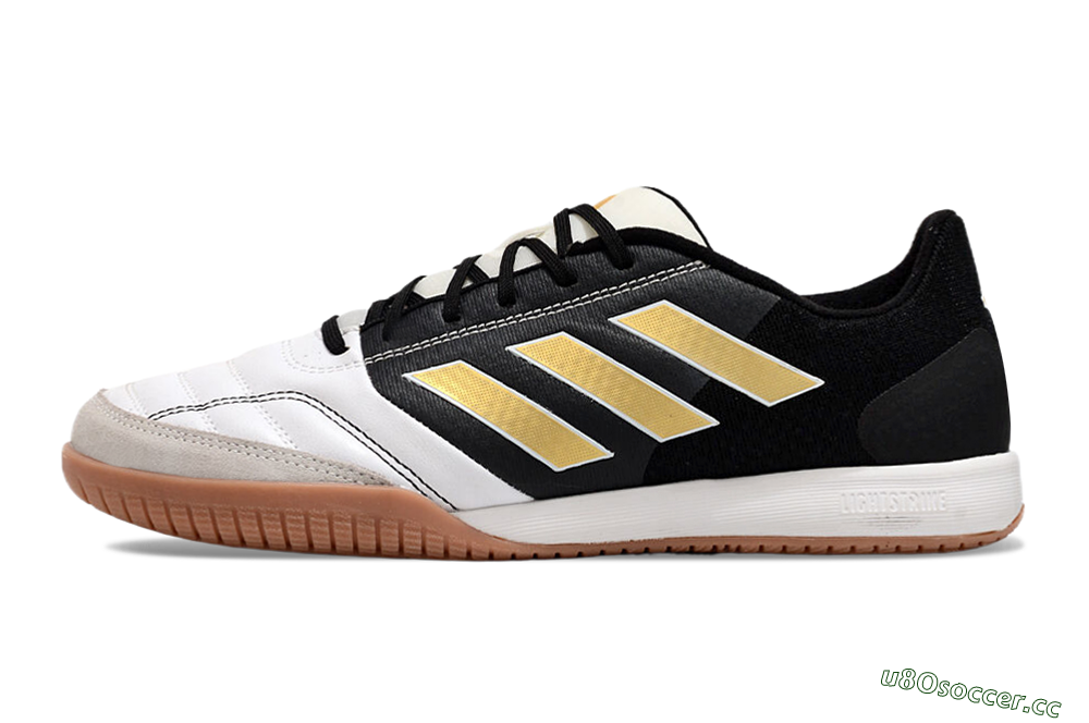 Men's Adidas Top Sala Competition IC Indoor & Futsal Low-Tops Football Shoes - White/Black/Gold 0