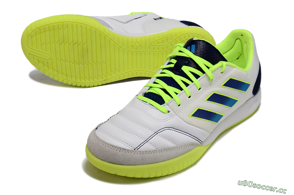 Men's Adidas Top Sala Competition IC Indoor & Futsal Low-Tops Football Shoes - White/Blue/Yellow 3