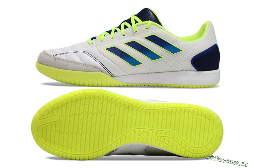 Men's Adidas Top Sala Competition IC Indoor & Futsal Low-Tops Football Shoes - White/Blue/Yellow 1