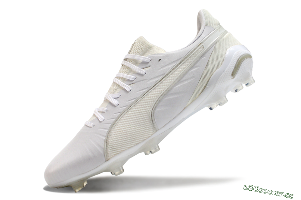 Men's Puma Ultra Ultimate AG Artificial Grass Low-Tops Football Boots - White/Beige 5