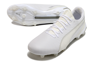 Men's Puma Ultra Ultimate AG Artificial Grass Low-Tops Football Boots - White/Beige