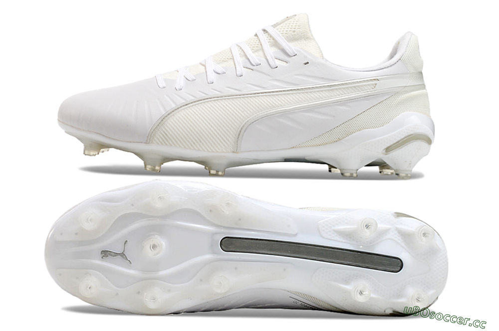 Men's Puma Ultra Ultimate AG Artificial Grass Low-Tops Football Boots - White/Beige 1