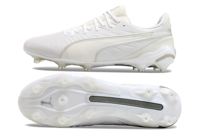 Men's Puma Ultra Ultimate AG Artificial Grass Low-Tops Football Boots - White/Beige