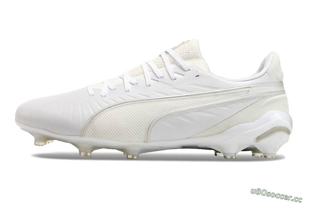 Men's Puma Ultra Ultimate AG Artificial Grass Low-Tops Football Boots - White/Beige 0