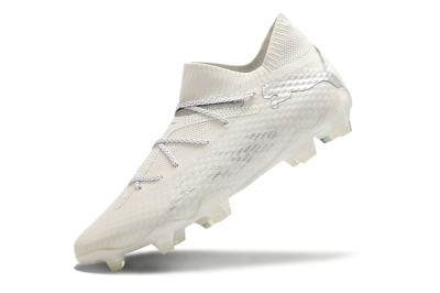 Men's Puma Future 7 Ultimate FG Firm Ground Low-Tops Football Boots - Beige/Silver
