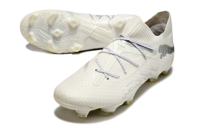 Men's Puma Future 7 Ultimate FG Firm Ground Low-Tops Football Boots - Beige/Silver