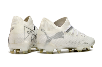 Men's Puma Future 7 Ultimate FG Firm Ground Low-Tops Football Boots - Beige/Silver