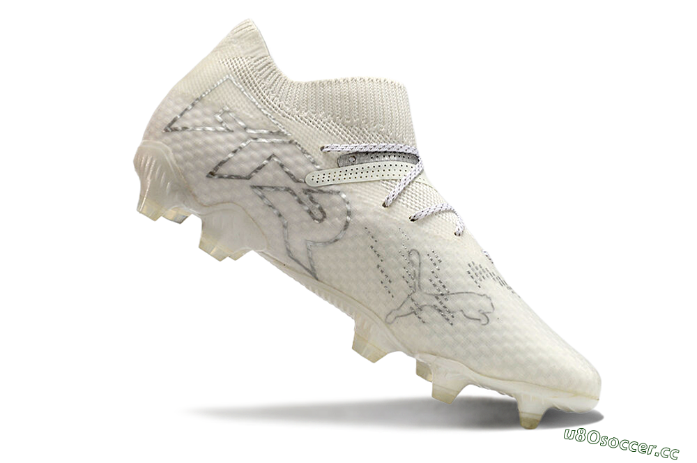 Men's Puma Future 7 Ultimate FG Firm Ground Low-Tops Football Boots - Beige/Silver 4