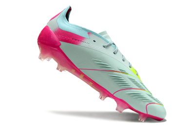 Men's Adidas Predator Elite 24 FG Firm Ground Low-Tops Football Boots - Jade/Purple/Pink