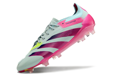 Men's Adidas Predator Elite 24 FG Firm Ground Low-Tops Football Boots - Jade/Purple/Pink