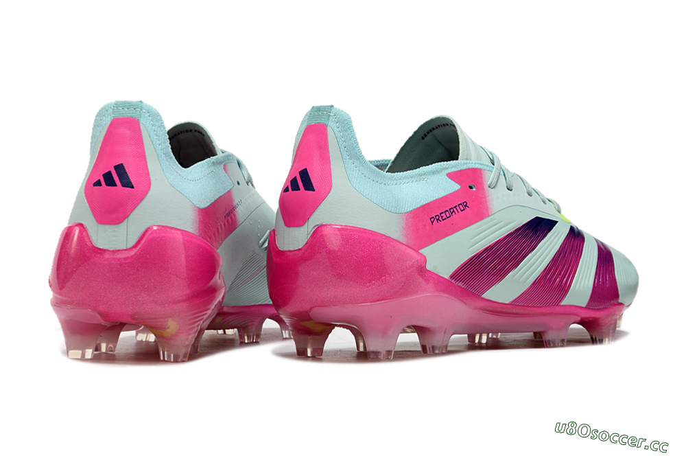 Men's Adidas Predator Elite 24 FG Firm Ground Low-Tops Football Boots - Jade/Purple/Pink 6