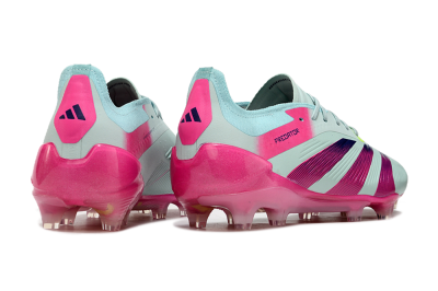 Men's Adidas Predator Elite 24 FG Firm Ground Low-Tops Football Boots - Jade/Purple/Pink